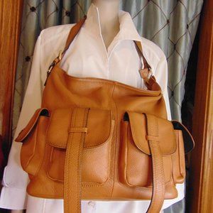 La Poet Women’s Genuine Leather Hamstead Shoulder Hobo Bag